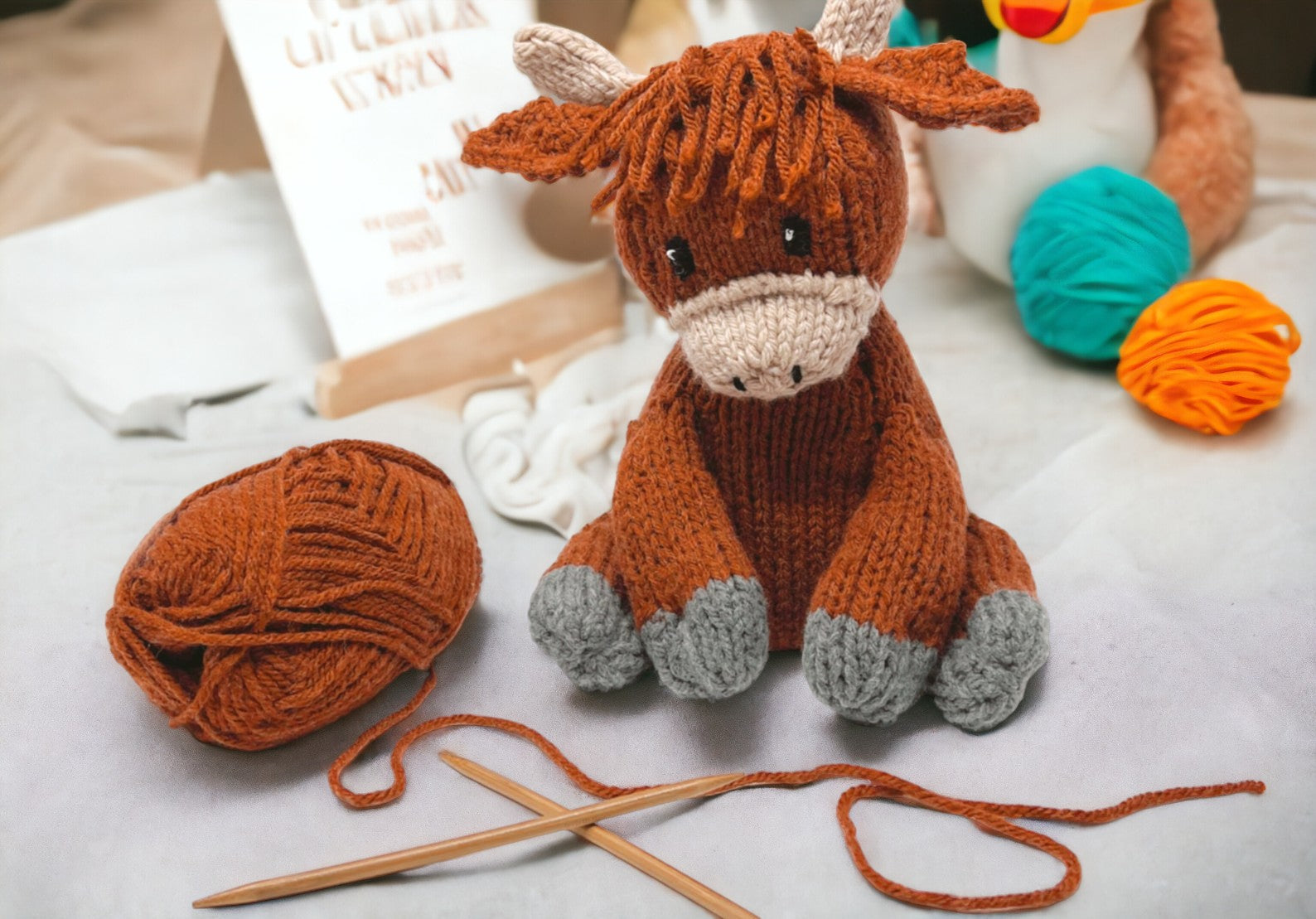 Highland Cow Knitting Pattern