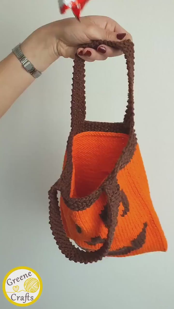 Halloween Bag Knitting Pattern