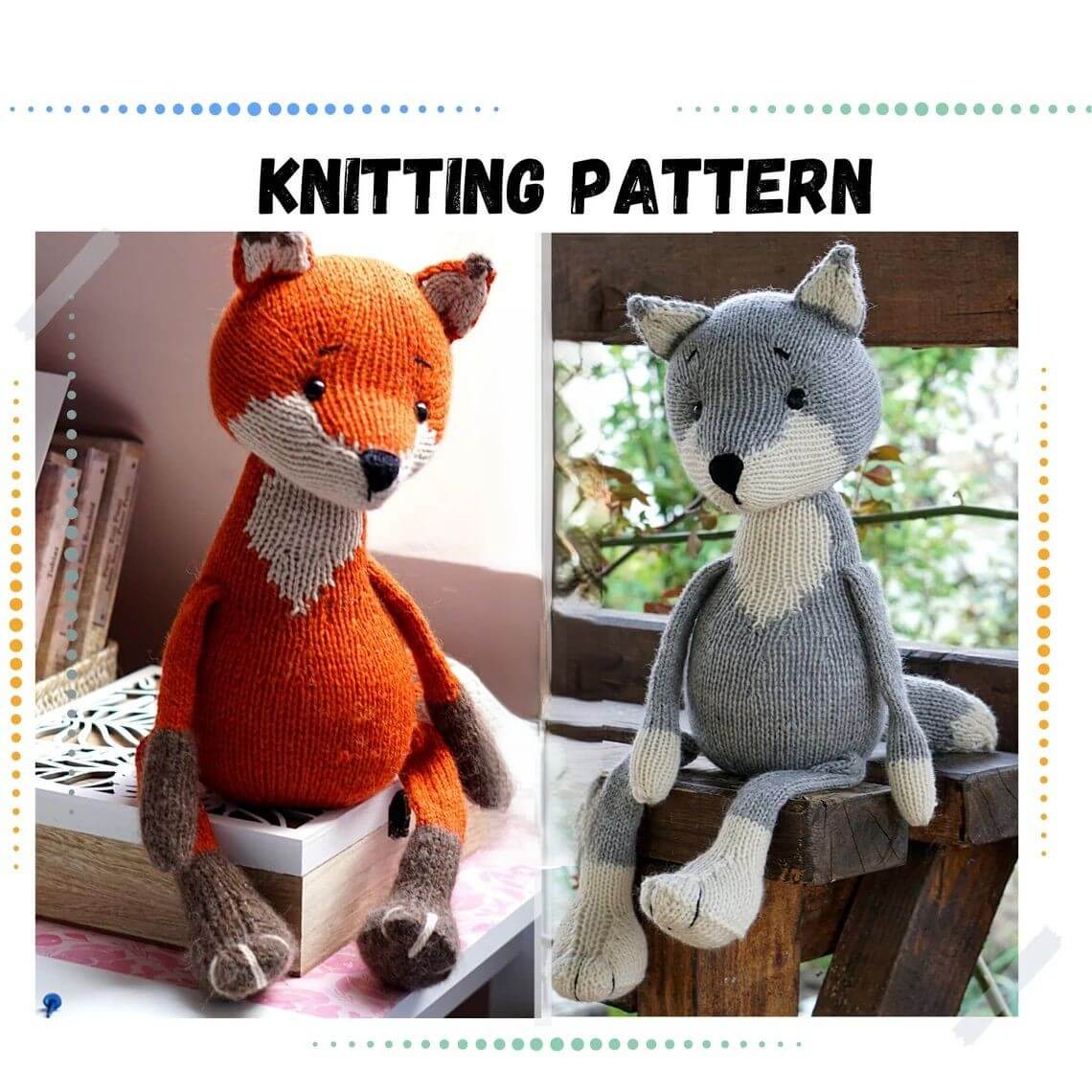 Fox and Wolf Knitting Pattern