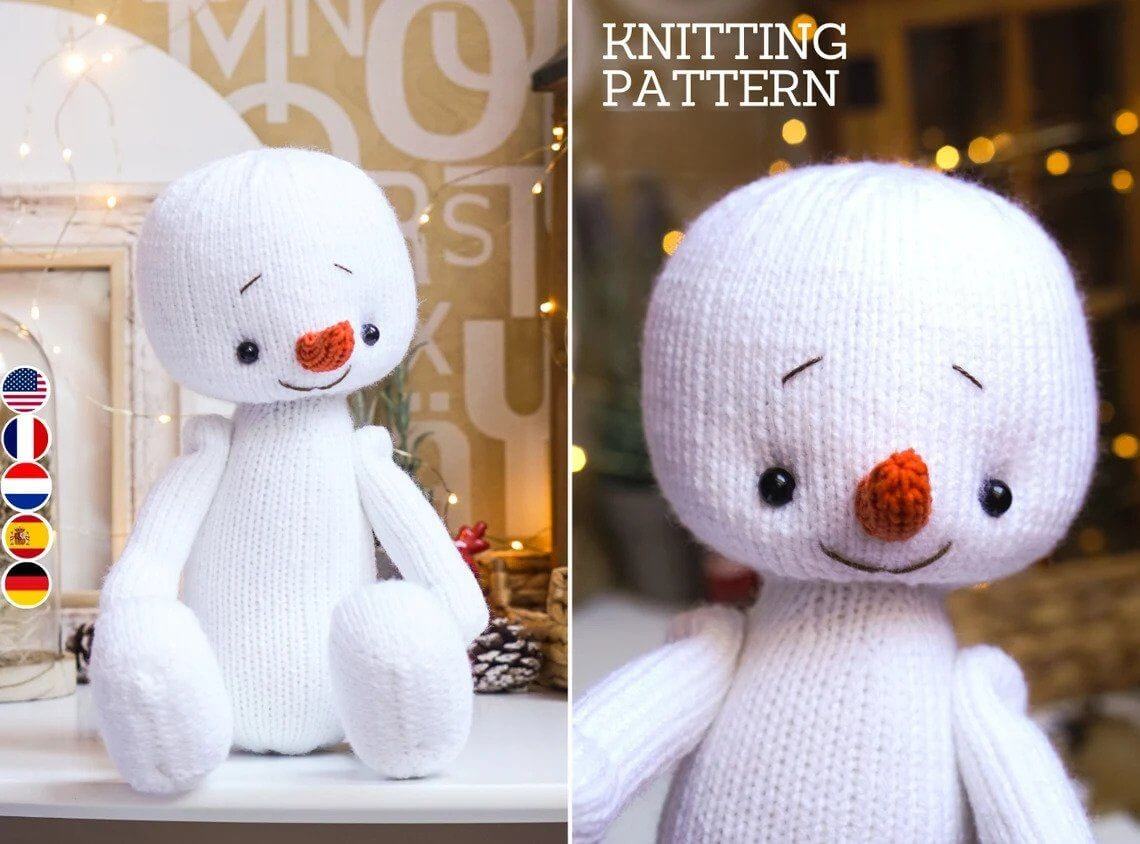 Snowman Knitting Pattern